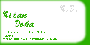milan doka business card